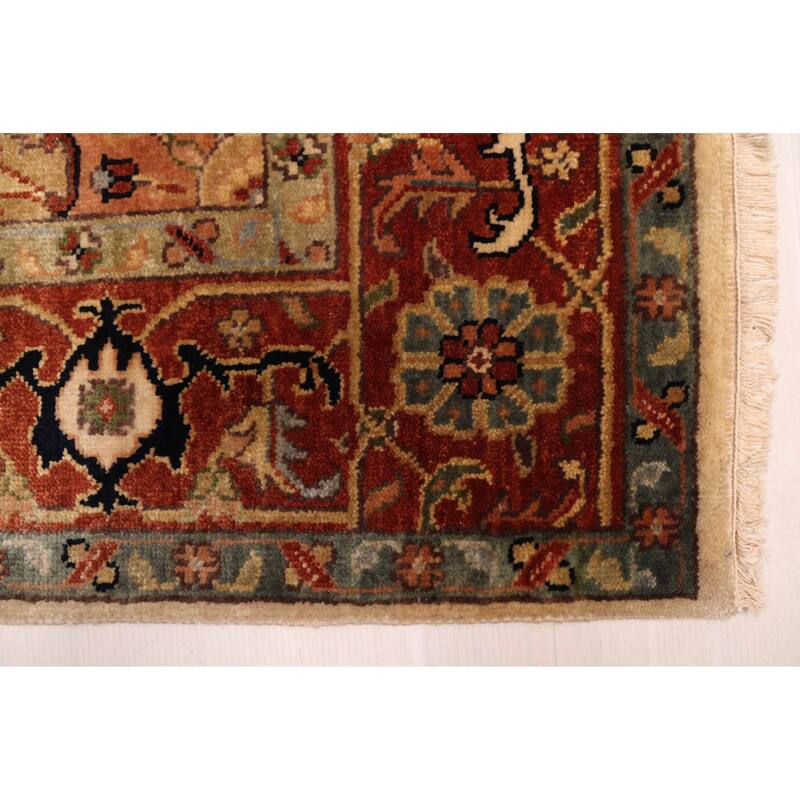 ECARPETGALLERY Hand-knotted Jules Sultane Ivory Wool Rug - 5'9 x 8'8