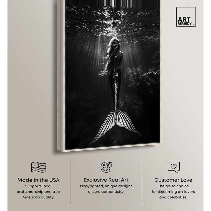 Mermaid Night Canvas by Art Remedy