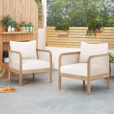 Christopher Knight Home Acacia Outdoor Club Chair Set of 2