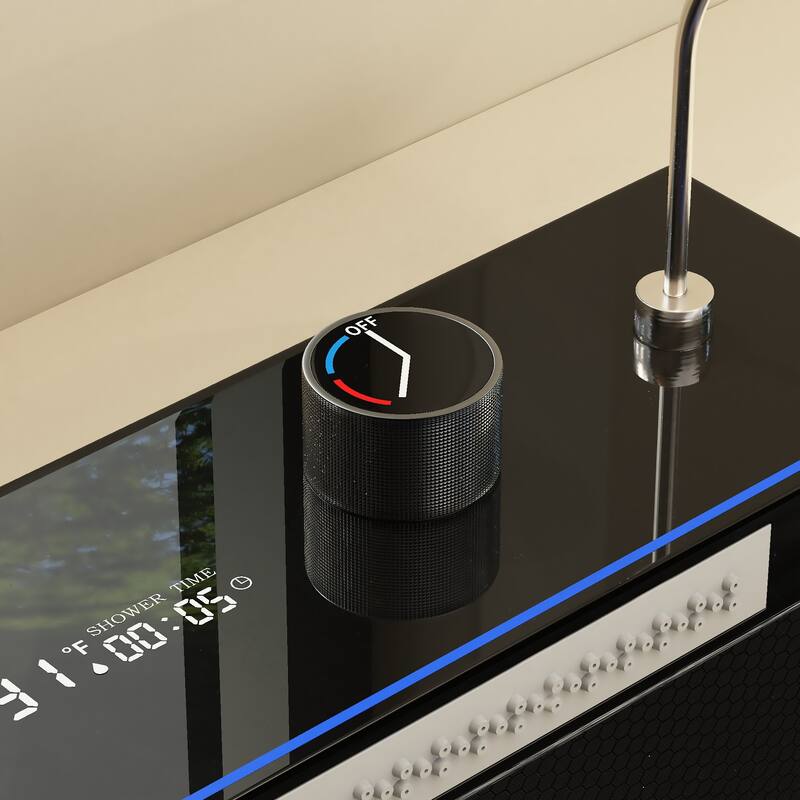 29.4 Inch Smart Kitchen Sink Workstation with LED Display, Multi-Function Faucet, Cutting Board & Drain Control