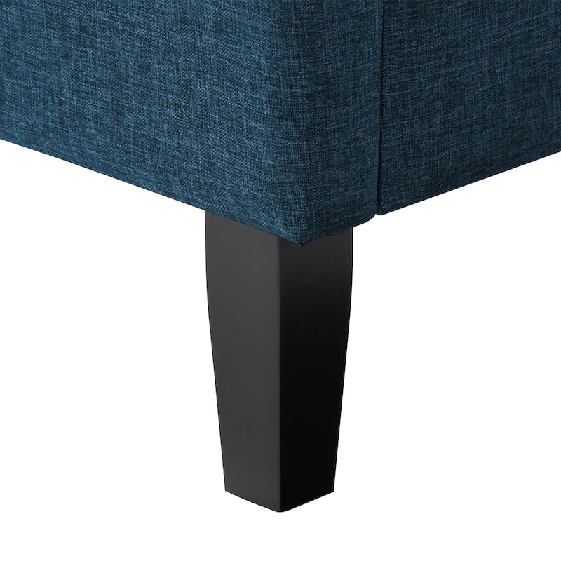 CorLiving Bellevue Dark Grey Upholstered Panel Bed, King