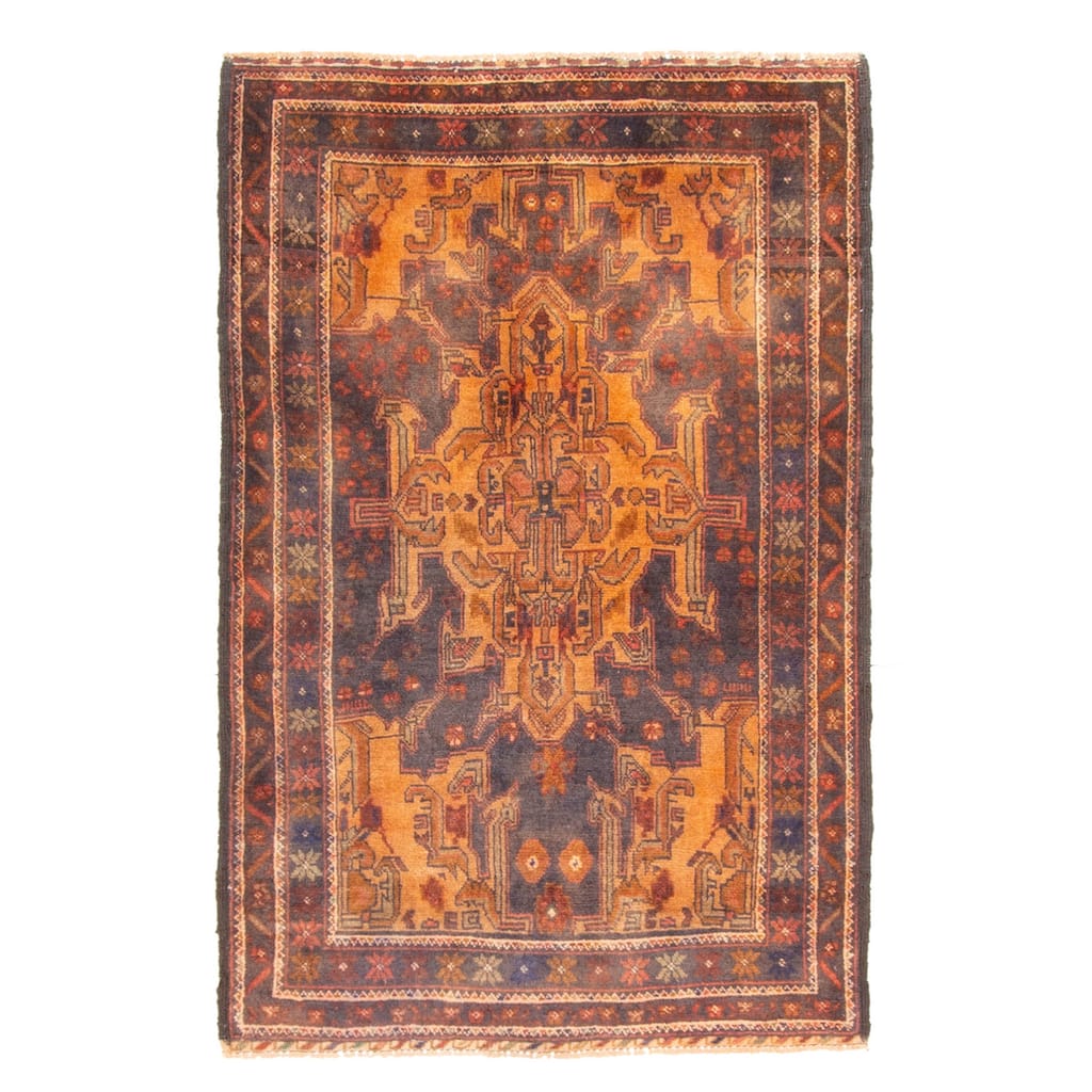 ECARPETGALLERY Hand-knotted Teimani Brown Wool Rug - 3'0 x 4'7