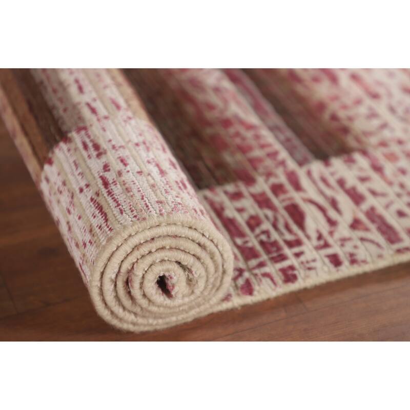 Abstract / Modern Accent Rug Handmade Oriental Wool Carpet - 2'8"x 4'8"