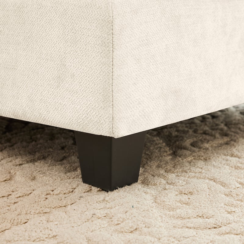 GDF Studio - Amori Modular Modern Chenille L-Shaped Sectional Sofa with Ottoman and Tufted Cushion Backrest