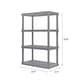 preview thumbnail 5 of 5, IRIS USA® Plastic Rack Shelf - Elephant Gray