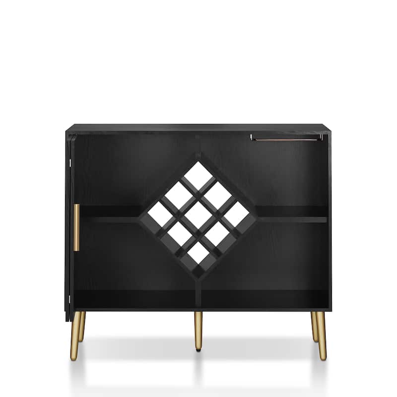 Carson Carrington Lesund Modern Black 4-shelf Buffet