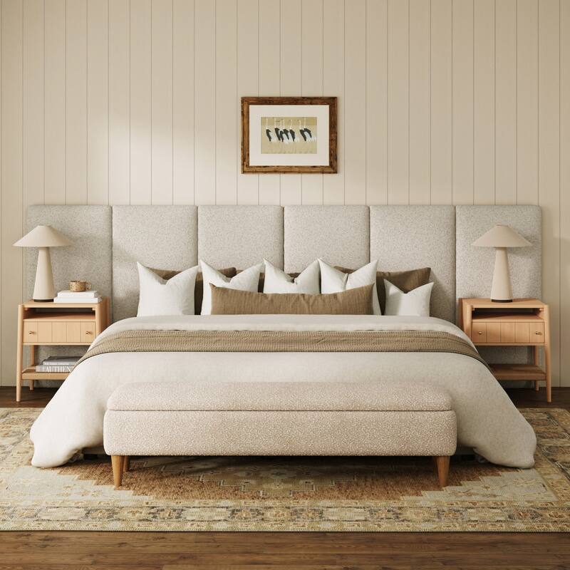 Marissa Boucle Wall Mounted Upholstered Headboard