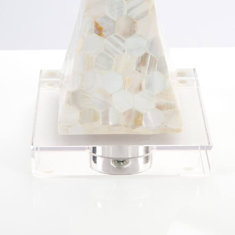 Catalina Table Lamp with Mother of Pearl and Acrylic Shade