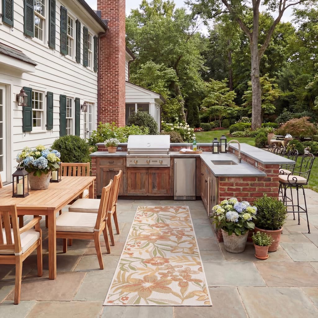 SAFAVIEH Courtyard Aisling Indoor/Outdoor Waterproof Patio Backyard Rug