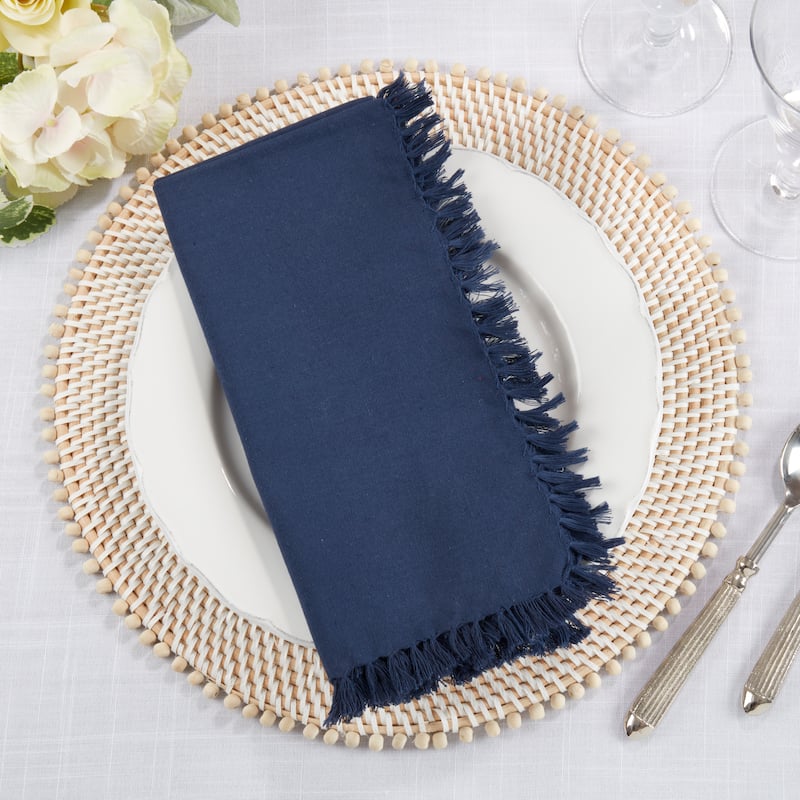 Fringed Design Napkins (set of 4)