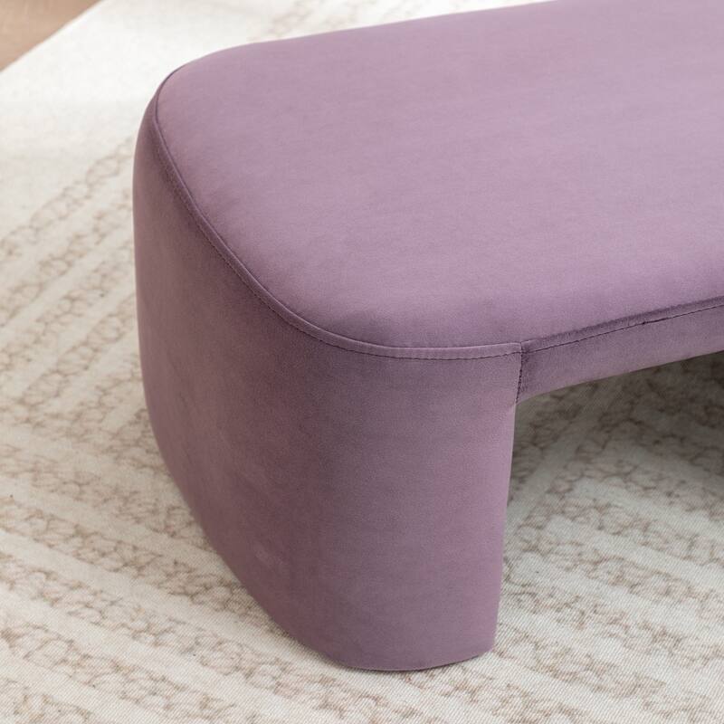 SEYNAR Modern Velvet Rectangle Accent Ottoman
