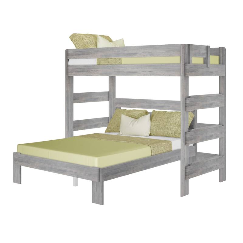 Max and Lily Farmhouse Twin over Queen L Shaped Bunk Bed