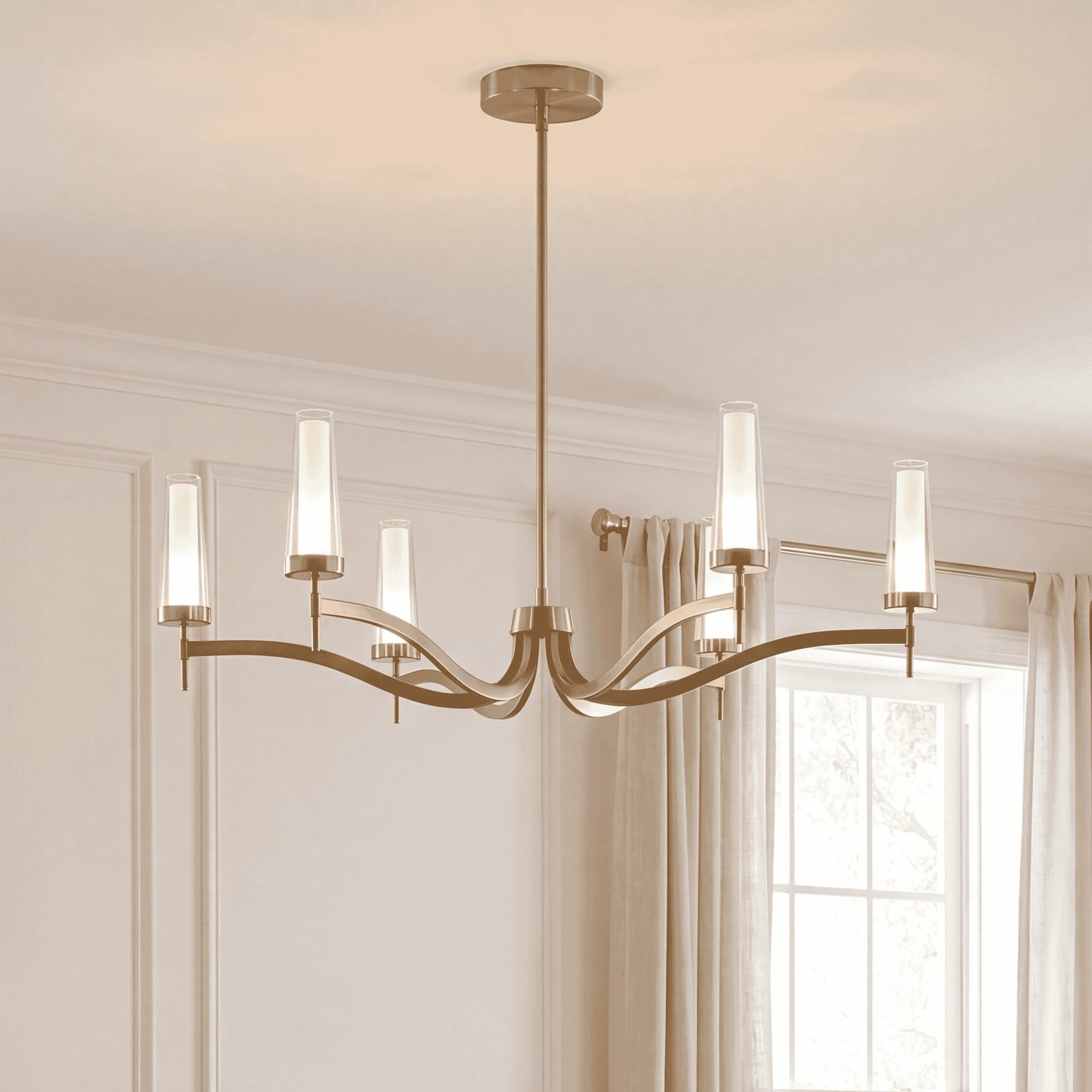 Butler 6-Light Chandelier in Warm Brass