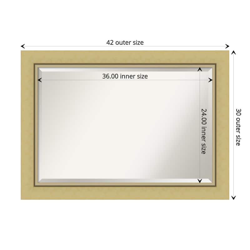 Beveled Bathroom Wall Mirror - Landon Gold Frame
