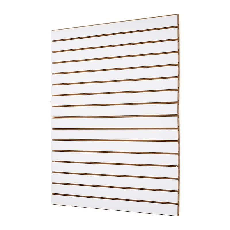 4 x 4 Feet MDF Garage Slat Wall Panel with Modular Design Ideal for Use in Workshops and other Space - 48" x 48" x 0.70"