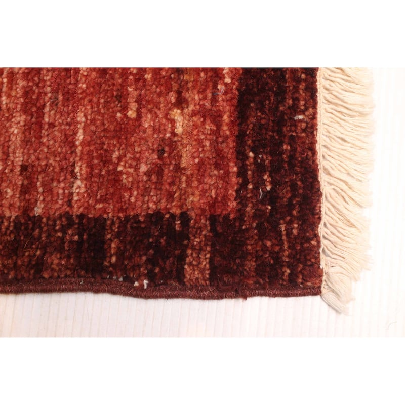 ECARPETGALLERY Hand-knotted Peshawar Ziegler Beige, Dark Copper Wool Rug - 5'10 x 8'4