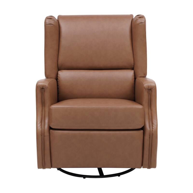 Wingback Manual Rocking Glider Recliner Chair with 360 Swivel