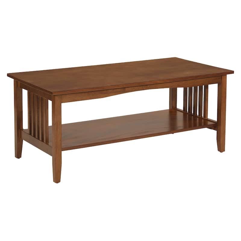 Porch & Den Clifton Mission Medium Oak Finish Coffee Table