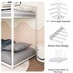 preview thumbnail 4 of 10, Twin Over Twin Metal Bunk White for Kids and Adult, Low Profile and Easy Climbing with Stable Ladder