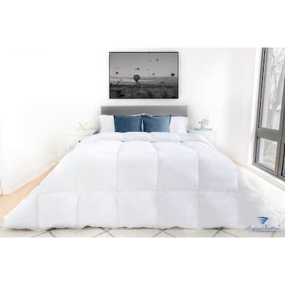 Highland Feather 600 Loft White Down Limoges Duvet/Comforter Summer/ All Season Fill 289TC Casing with Corner Ties