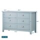 preview thumbnail 6 of 10, 47 inch Retro 6-Drawer Wooden Storage Dresser