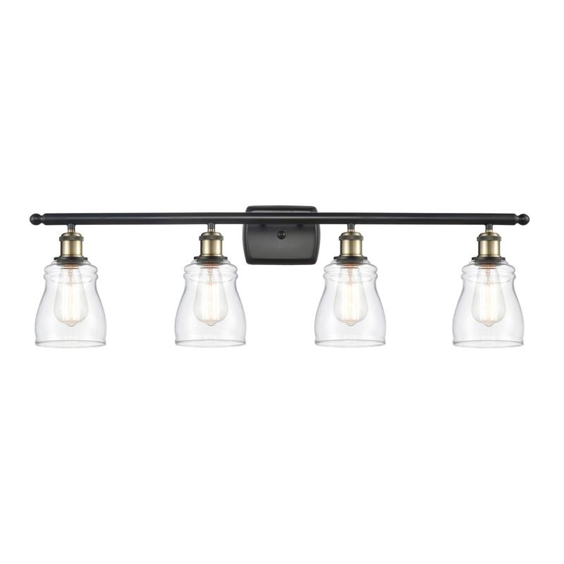 Innovations Lighting Ellery 4 Light 36" Wide Bathroom Vanity Light - Black Antique Brass / Clear