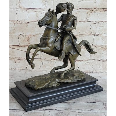 Henry Warner Slocum Union General On Horseback - Bronze Sculpture Replica Statue