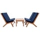 preview thumbnail 67 of 75, SAFAVIEH Outdoor Chaston 4-Piece Conversation Patio Set with Accent Pillows