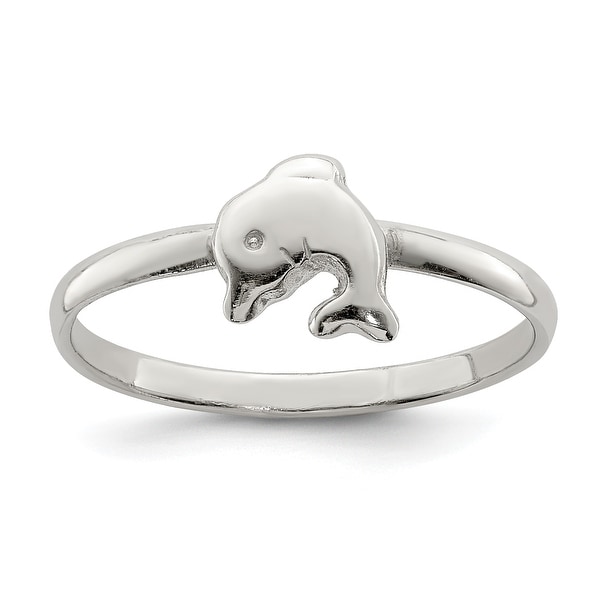 Sterling Silver Rhodium-plated Child's Polished Ring by Versil. Opens flyout.