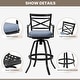 preview thumbnail 30 of 77, Outdoor Patio Bar Stools Aluminum Swivel Bar Chair with Sunbrella Cushion - 21.7 in W x 16.5 in D x 46 in H