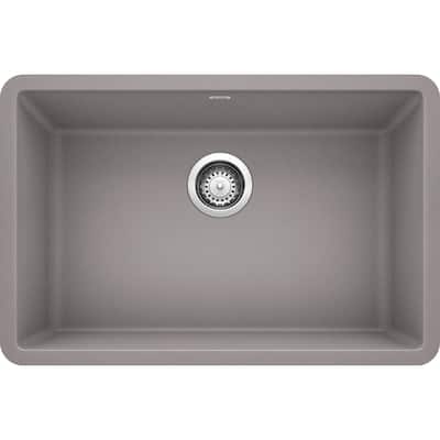 Blanco Precis 27" Single Undermount Sink Metallic Gray