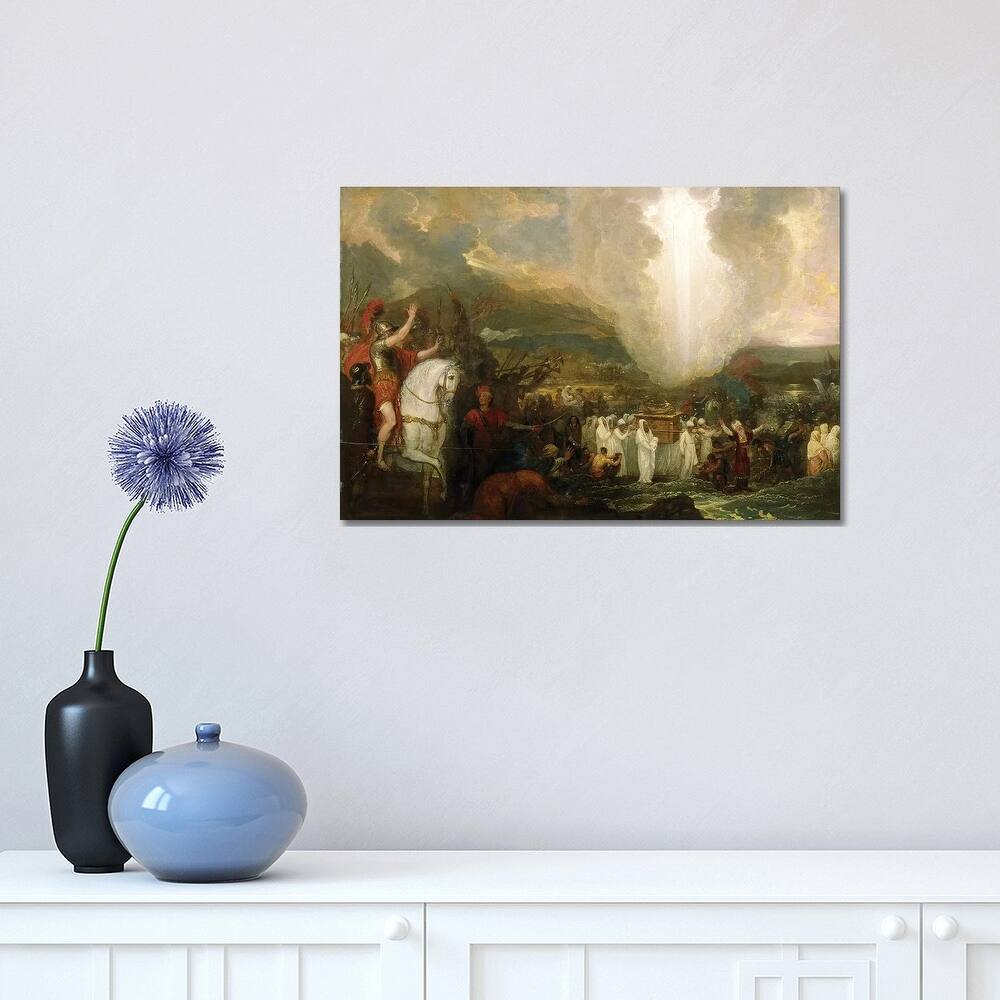 iCanvas "Joshua passing the River Jordan with the Ark of the Covenant, 1800" by Benjamin West Canvas Print