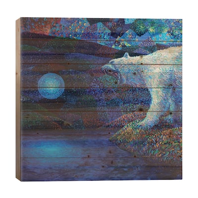 To Melt The Veil Print On Wood by Iris Scott - Multi-Color