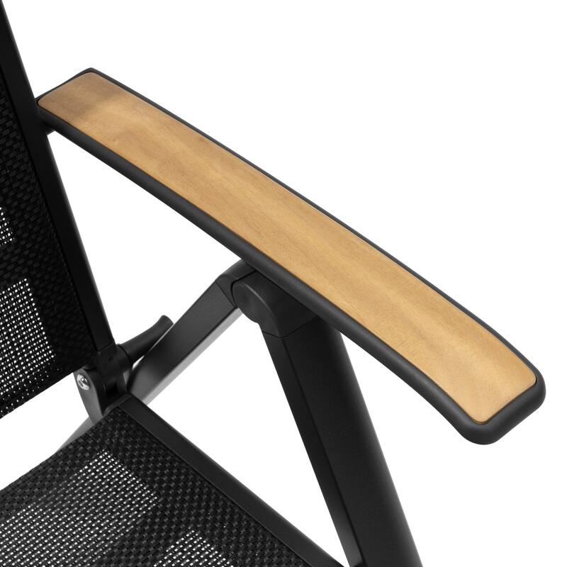 Pellebant Patio Folding Chairs Camping Deck Garden Aluminum Dining Chair - 23.6 in W * 16.9 in D * 42.1 in H