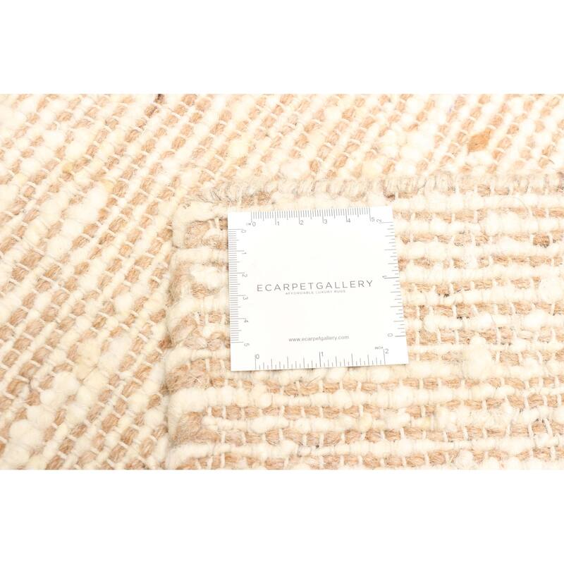 ECARPETGALLERY Braid weave Sienna Tan Wool Rug - 5'0 x 8'2