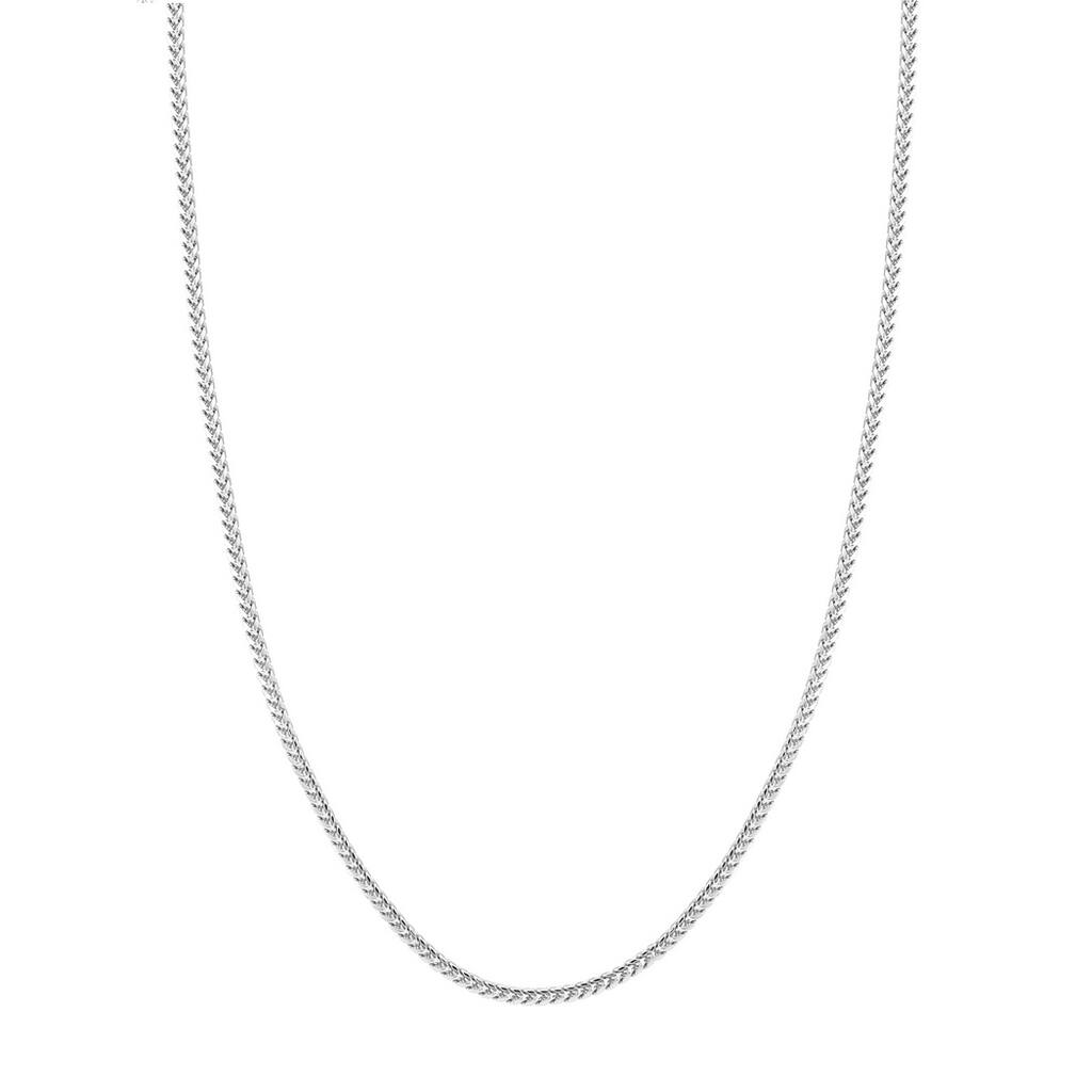 Curata 925 Sterling Silver Rhodium 1.45mm Round Franco Chain Necklace (Lobster)