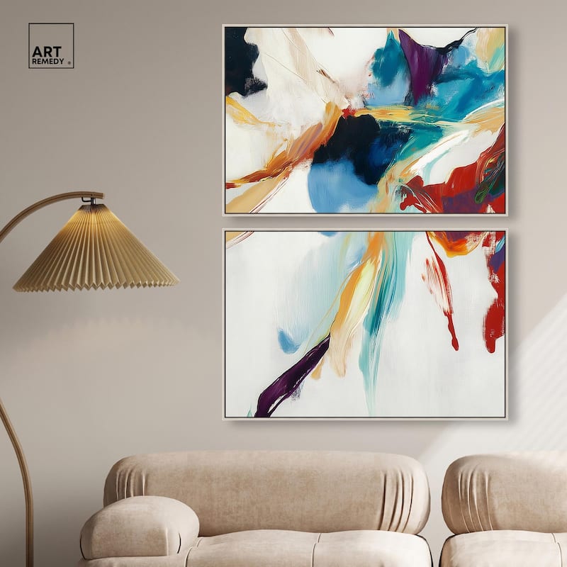 Vibrant Palette II Canvas Set of 2 by Art Remedy