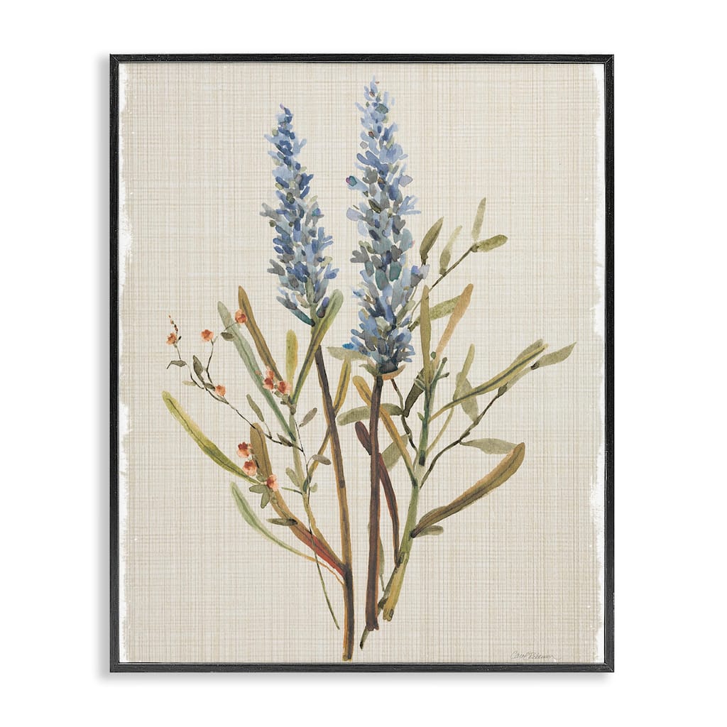 Stupell Natural Lavender Sprigs Framed Giclee Art Design By Carol Robinson
