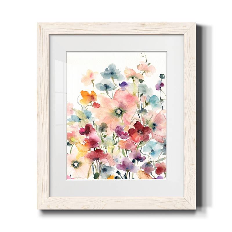 Poppies and Sweetpeas-Premium Framed Print - Ready to Hang