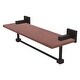 preview thumbnail 14 of 16, Allied Brass 16 Inch Solid IPE Ironwood Shelf with Integrated Towel Bar