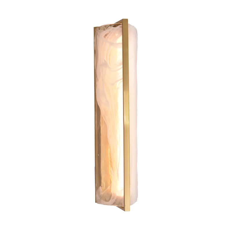 Varaluz Mingle 1-Light Tall Wall Sconce - Satin Brass