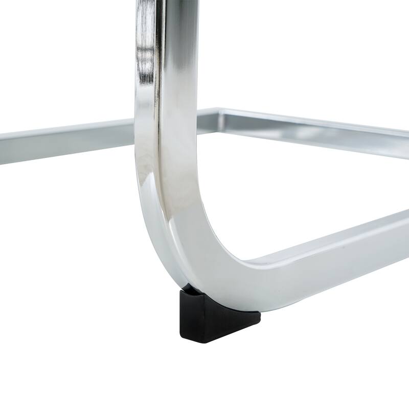 Modern Dining Chairs with Faux Leather Padded Seat