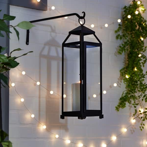 Hanging Lanterns, Medium Lean Sleek Metal Decorative Floor Patio Outdoor Lantern Hanging Lanterns, Medium Lean Sleek Metal Decorative Floor Patio Outdoor Lantern
