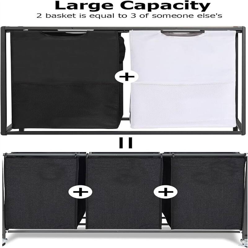 0L Large Laundry Hamper Basket with Pull Out