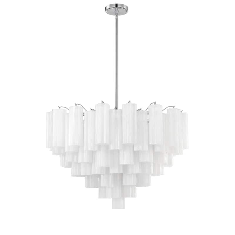 Addis 16 Light Polished Chrome Chandelier - 32"W x 21.5"H x 32"D