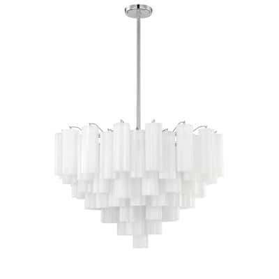 Addis 16 Light Polished Chrome Chandelier - 32"W x 21.5"H x 32"D