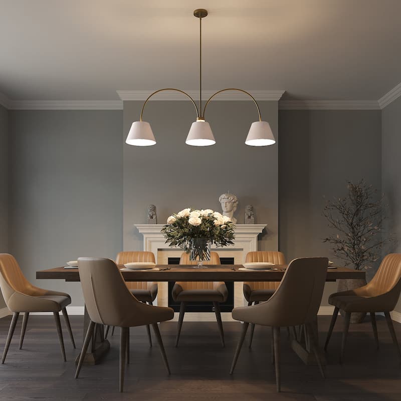 Acroma 3-Light Dimmable Dining Room Chandelier