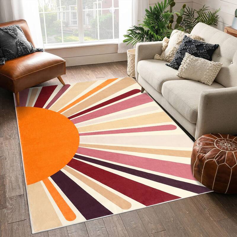 Garvee Rainbow Sol Kids Area Rug