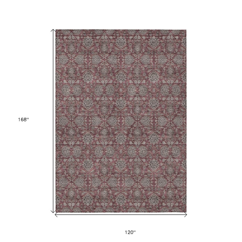 HomeRoots Floral Transitional Rectangle Outdoor Rug