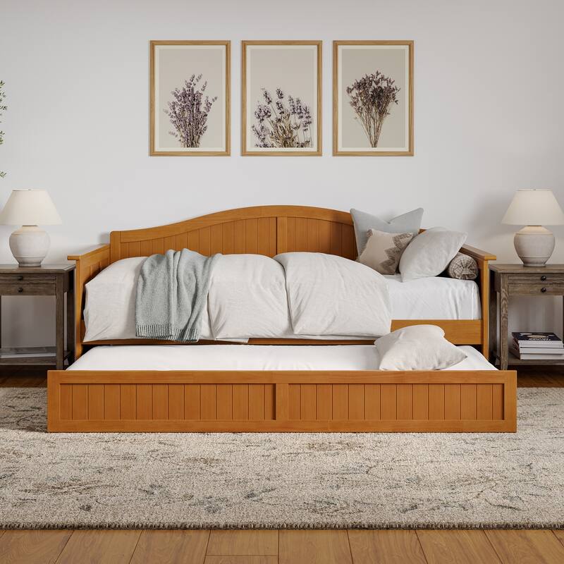 Nantucket Twin Wood Daybed with Twin Size Trundle